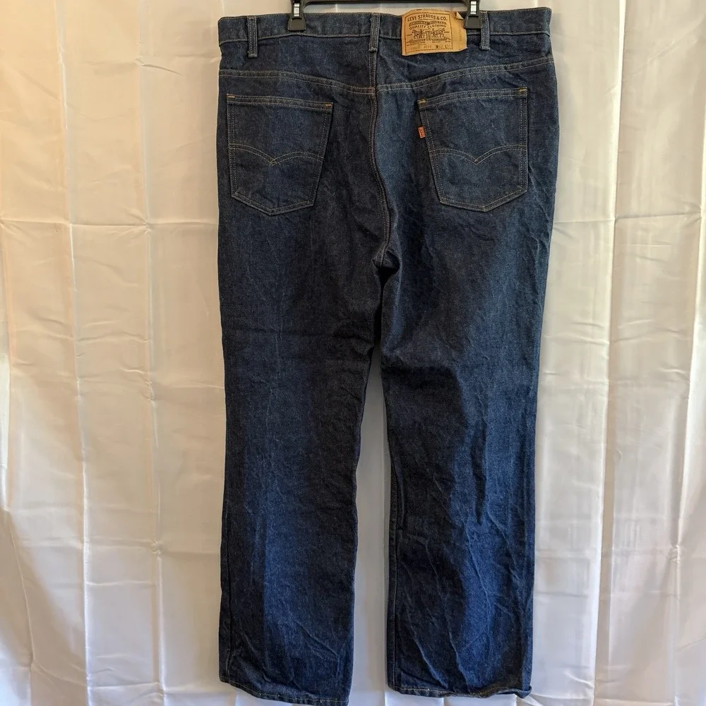 Vintage Levis 517 Jeans 42x30 Fit 40x30 Orange Tab Dark Denim Bootcut 20517-0217